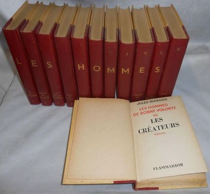 null [ROMAIN JULES]. Ensemble de 27 Volumes.
Les Hommes de Bonne Volonté, Paris,...