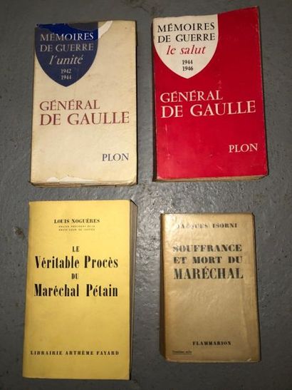 null Ensemble d'ouvrages sur le Maréchal Pétain 
- SOUFFRANCE ET MORT DU MARÉCHAL...