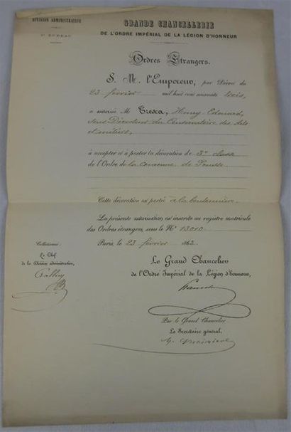 null Souvenirs d'Henri Édouard Tresca
Allemagne Prusse Ordre de la Couronne royale,...