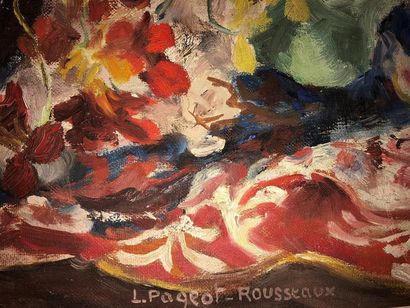 null Lucienne PAGEOT-ROUSSEAUX (1899-1994)
Nature morte aux fleurs
Huile sur toile...