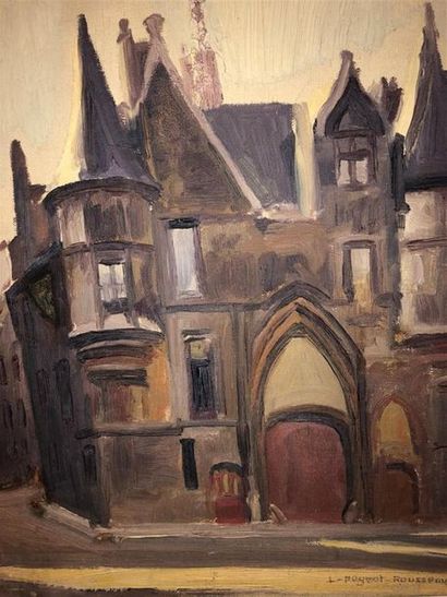 null Lucienne PAGEOT-ROUSSEAUX (1899-1994)
Vue de chateau
Huile sur carton-toile...