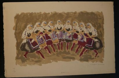 null Lucienne PAGEOT-ROUSSEAUX (1899-1994)
Ballet Hongrois
Lithographie en couleurs...