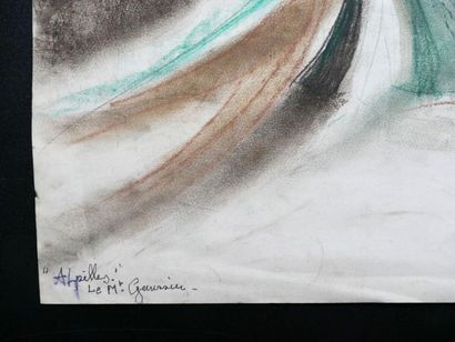 null BIZETTE-LINDET André (1906-1998)
Les Alpilles
Dessin au pastel signé en bas...