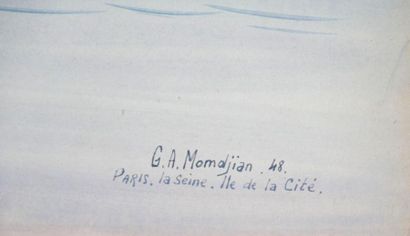 null GARABED A MOMDJIAN (né en 1922)
Vue de Paris, de la Seine, Canal St Denis, Montmartre
7...