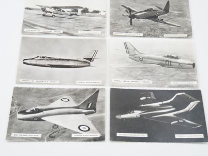 null Série de cartes postales modernes publicitaires, de photographies d'avions civils...