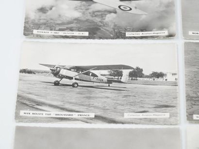 null Série de cartes postales modernes publicitaires, de photographies d'avions civils...
