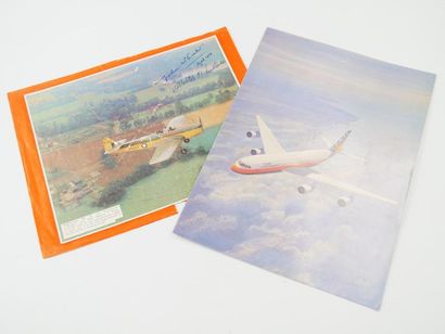 null Fort lot de photos aviation originales et retirages dont certaines portant des...
