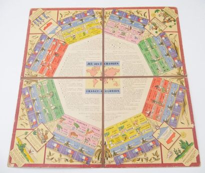 null Ensemble de jeux de sociétés de 1920 comprenant : 
- Jeu du Renard - jeu complet...