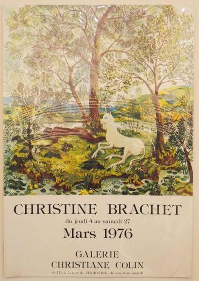 null 13 PAINTED EXHIBITION DISPLAYS: Various formats. Including "BRACHET Christine-Galerie...