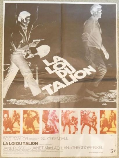 null 12 AFFICHES DE FILMS : Drame. "La Loi du Talion-1971 (couleurs, 58cm x 78,5cm),...