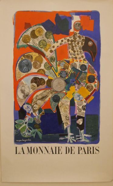 null BEZOMBES Roger (1913-1994). Affiches : La Monnaie de Paris (62cm x 99cm) et...