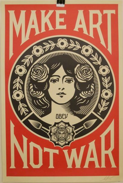null FAIREY Shepard (1970) dit OBEY 
Make art not war
Lithographed polychrome
poster...
