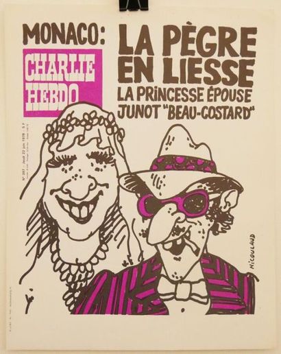 null AFFICHES (2) : Unes de Charlie Hebdo. Couleurs.
N°383-Jeudi 16 mars 1978 - Le...