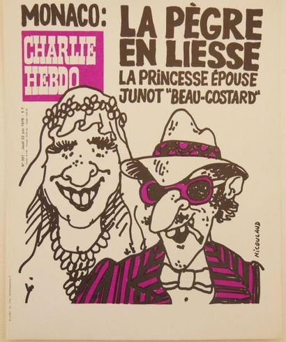 null AFFICHES (2) : Unes de Charlie Hebdo. Couleurs.
N°383-Jeudi 16 mars 1978 - Le...