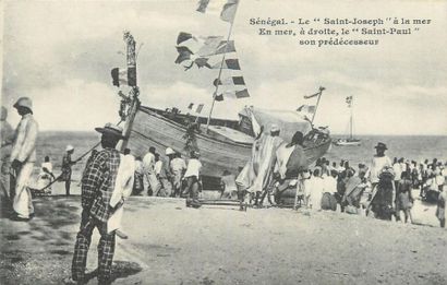 null 12 CARTES POSTALES SENEGAL : Petite Sélection. "La Bénédiction du Bateau de...