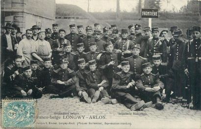 null 178 CARTES POSTALES MILITARIA : Majorité France. Dont" Frontière Franco Belge-Longwy-Arlon-Grenadiers...