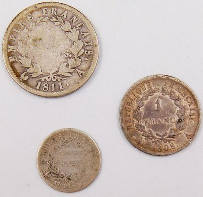 null Monnaies Empire - Argent.
Napoléon Empereur, 2 Francs, 1811 A (Paris). Poids...