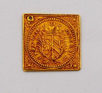 null Monnaie Or Allemagne.
Demi-Ducat flan carré, 1700 Nuremberg.
Poids : 1,75grs.
Petit...