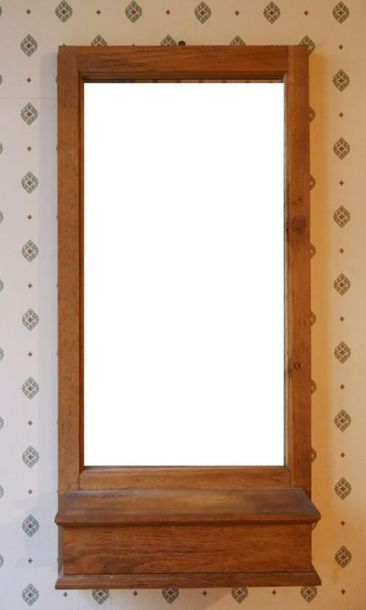 null Miroir mural en bois avec tiroir de rangement 
100 x 49 x 21 cm 

[Charge à...