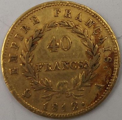 null Monnaie Française - Or.
Napoléon. 40 Francs. 1812 A.
Poids : 12,92grs.

Estimation...