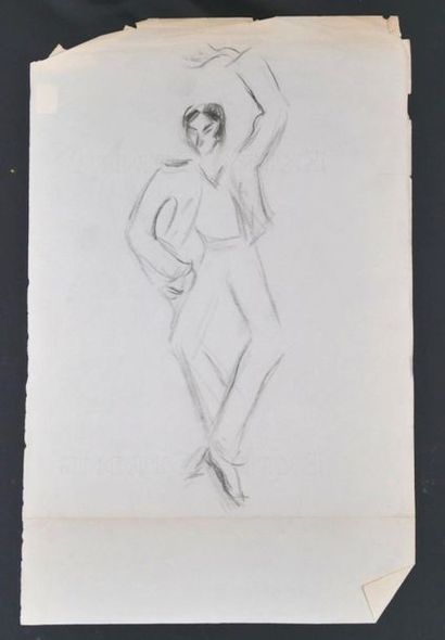 null Lucienne PAGEOT-ROUSSEAUX (1899-1994)
Serge LIFAR - Charcoal Bolero
on paper...