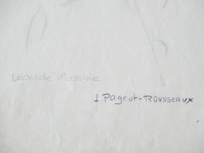 null Lucienne PAGEOT-ROUSSEAUX (1899-1994)
Léonide MASSINE
Crayon sur papier 
Annoté...