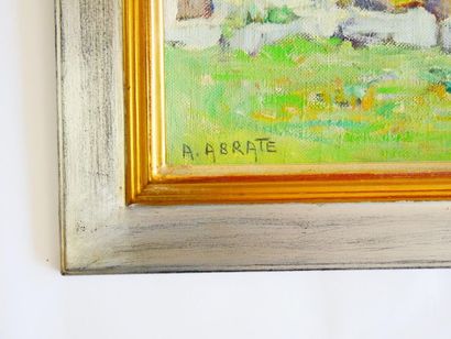 null Angelo ABRATE (1900-1985) : 
Printemps au Praz de Chamonix
Huile sur toile signée...