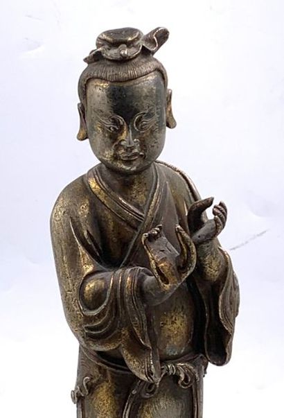 null CHINE
Statuette d'immortel en bronze patiné.
(Manque sa flûte).
H : 40, 5 cm.


Expert...