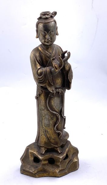 null CHINE
Statuette d'immortel en bronze patiné.
(Manque sa flûte).
H : 40, 5 cm.


Expert...