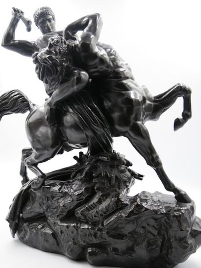 null Antoine Louis BARYE (1795-1876) : 
"Thésée combattant le centaure Bienor" 
Important...