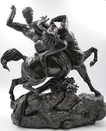 null Antoine Louis BARYE (1795-1876) : 
"Thésée combattant le centaure Bienor" 
Important...