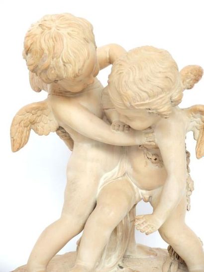 null Etienne Maurice FALCONET (1716-1791)
Deux amours se disputant un coeur 
Groupe...