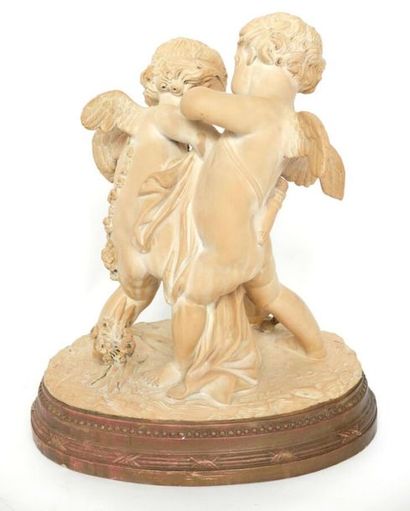 null Etienne Maurice FALCONET (1716-1791)
Deux amours se disputant un coeur 
Groupe...