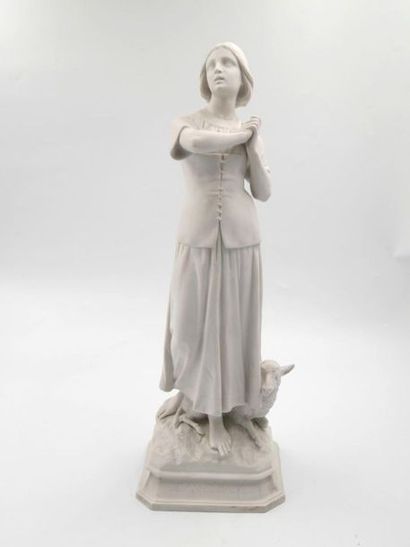null ALLEMAGNE (THURINGE), manufacture de VOLKSTEDT :
Jeanne d'Arc
Biscuit de porcelaine,...