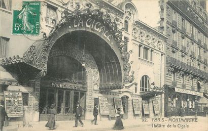 null 9 CARTES POSTALES SPECTACLES : Salles de Spectacles à Paris. "L'Olympia (entrée),...