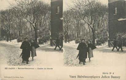 null 12 CARTES POSTALES PARIS : Vues Stéréoscopiques sur papier. Le Deley, Le Merveilleux,...