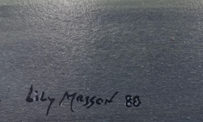 null Lily MASSON (1920-2019) :
Paysage imaginaire, 1988
Acrylique sur papier, signée...