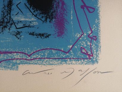 null André MASSON (1896-1987) :
Couple
Lithographie en couleurs, signée en bas à...