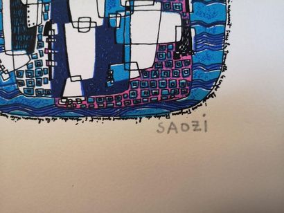 null SAOZI (1940) :
Composition
Lithographie en couleurs, signée en bas à droite....