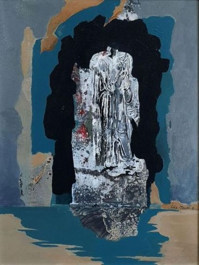 null Lily MASSON (1920-2019) :
Statue dans la grotte sous marine, 1991
Acrylique...