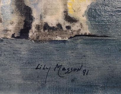 null Lily MASSON (1920-2019) :
Paysage aux arbres fantasques, 1991
Acrylique et vinylique...