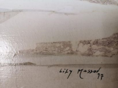 null Lily MASSON (1920-2019) :
Oiseau brun, 1977
Collage de papiers encrés et vinylique...