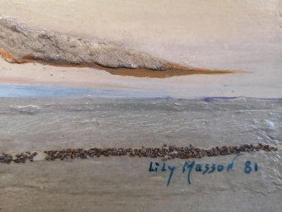 null Lily MASSON (1920-2019) :
Regard sur Délos, 1981
Collage, sable et tempéra contrecollé...