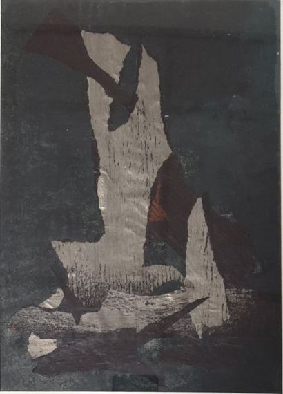 null Lily MASSON (1920-2019) :
Composition à l'arbre, 1964
Collage sur papier, signé...