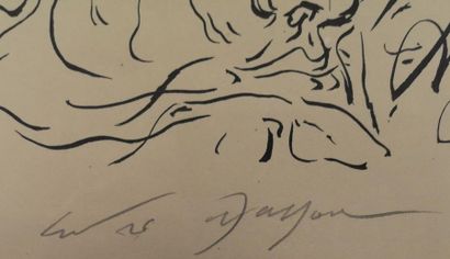 null André MASSON (1896-1987) :
Le Peintre et la chrysalide (Autoportrait aux herbes),...