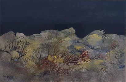 null Lily MASSON (1920-2019) :
Flore sous-marine, 1989
Acrylique, pastel à l'huile...