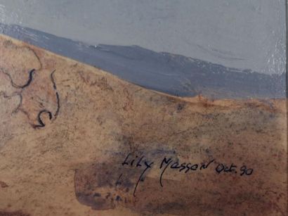 null Lily MASSON (1920-2019) :
L'arbre dragon, 1990
Acrylique sur papier, signée...