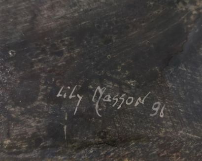 null Lily MASSON (1920-2019) :
Percée dans les algues, 1991
Acrylique sur papier,...