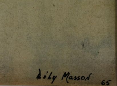 null Lily MASSON (1920-2019) :
L'Epave, 1965
Gouache sur papier, signée et datée...