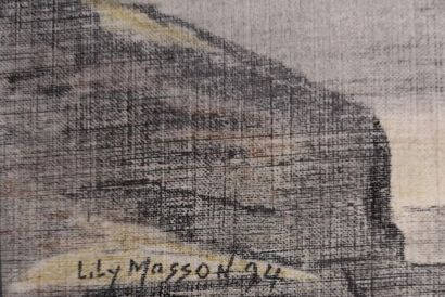 null Lily MASSON (1920-2019) :
Figures rocheuses (Volos) : L'oiseau-mère et l'oiselet...